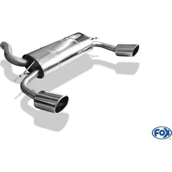 Tlumič výfuku Fox Sportauspuff koncový tlumič výfuku s koncovkou 129x106 Typ 32 na obou stranách pro Ford Focus II RS s motorem 2.5 SLEVA 2%
