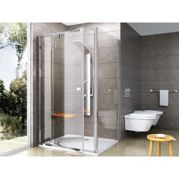 Ravak Pivot PDOP2+PPS Sprchový kout obdélníkový 120x100 cm Profil: Satin, Sklo: Hladké čiré