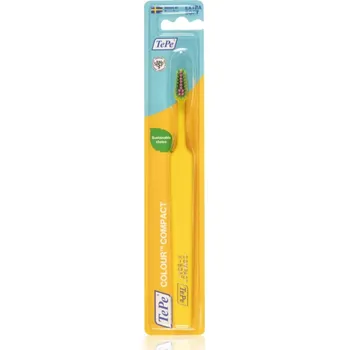 Zubní kartáček TePe Colour Compact X-Soft zubní kartáček Yellow 1 ks