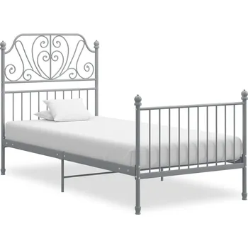 Nábytek vidaXL Marketos Rám postele šedý kov 90 x 200 cm