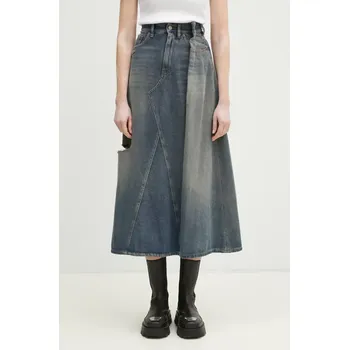 Dámská sukně Džínová sukně MM6 Maison Margiela modrá barva, maxi, áčková, S52ME0022, XS, 55X