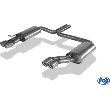 Tlumič výfuku Fox Sportauspuff koncový tlumič výfuku s koncovkou 2x76 Typ 17 na obou stranách pro Audi S8 D2 -1999 s motorem 4.2 SLEVA 2%