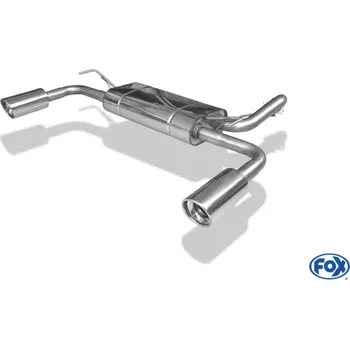 Tlumič výfuku Fox Sportauspuff koncový tlumič výfuku s koncovkou 1x100 Typ 17 na obou stranách pro Mitsubishi Lancer CYO 2012- s motorem 1.8 D SLEVA 2%