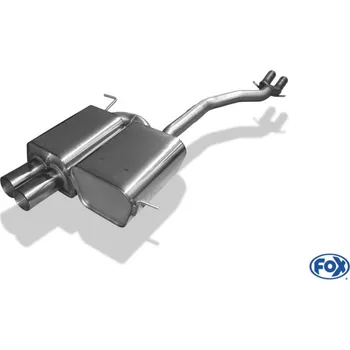 Tlumič výfuku Fox Sportauspuff koncový tlumič výfuku s koncovkou 2x80 Typ 10 pro BMW Z4 E85 s motorem 2.2, 2.5, 3.0 SLEVA 2%
