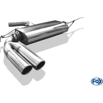 Tlumič výfuku Fox Sportauspuff koncový tlumič výfuku s koncovkou 2x90 Typ 16 pro Volkswagen Beetle 16 2011- s motorem 1.4, 2.0 TDI, s víceprv. ZN SLEVA 2%