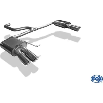 Tlumič výfuku Fox Sportauspuff koncový tlumič výfuku s koncovkou 2x80 Typ 25 na obou stranách pro Seat Leon 5F ST s motorem 2.0, ST Cupra 265/280/290, 213 kW CJXH SLEVA 2%