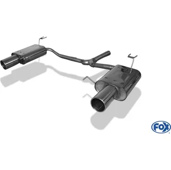 Tlumič výfuku Fox Sportauspuff koncový tlumič výfuku s koncovkou 1x100 Typ 12 na obou stranách pro Honda Accord VIII 2008- s motorem 2.4 SLEVA 2%