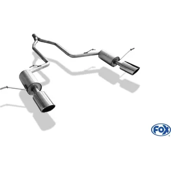 Tlumič výfuku Fox Sportauspuff koncový tlumič výfuku s koncovkou 129x106 Typ 32 na obou stranách pro Jeep Grand Cherokee WK 2010-2013 s motorem 3.0 d SLEVA 2%