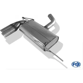 Tlumič výfuku Fox Sportauspuff koncový tlumič výfuku s koncovkou 2x76 Typ 17 pro Volkswagen Golf VI s motorem 1.2, 1.4, 1.6 TDI, 2.0 TDI (pouze Euro 3) SLEVA 2%
