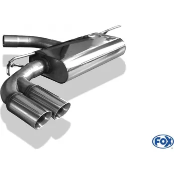 Tlumič výfuku Fox Sportauspuff koncový tlumič výfuku s koncovkou 2x80 Typ 25 pro Audi A3 2012- s motorem 1.2 TFSI, 1.4 TFSI, 1.6 TDI, 2.0 TDI, 3dvéř. S-Line SLEVA 2%