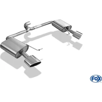 Tlumič výfuku Fox Sportauspuff koncový tlumič výfuku s koncovkou 160x90 Typ 38 na obou stranách pro Seat Leon 5F ST s motorem 2.0, ST Cupra 300 s pohonem všech kol SLEVA 2%