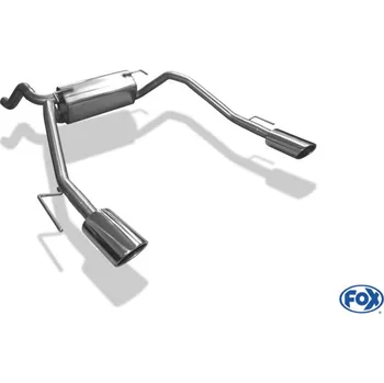 Tlumič výfuku Fox Sportauspuff koncový tlumič výfuku s koncovkou 115x85 Typ 32 na obou stranách pro Opel Astra J s motorem 1.4 Turbo Sports Tourer SLEVA 2%