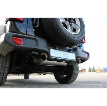 Tlumič výfuku Fox Sportauspuff koncový tlumič výfuku s koncovkou 1x100 Typ 25 na obou stranách pro Jeep Wrangler IV 2017- s motorem 2.0 SLEVA 2%