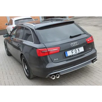 Tlumič výfuku Fox Sportauspuff koncový tlumič výfuku s koncovkou 2x90 Typ 13 na obou stranách pro Audi A6 4G 2011- s motorem 3.0 TFSI SLEVA 2%