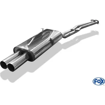 Tlumič výfuku Fox Sportauspuff koncový tlumič výfuku s koncovkou 2x76 Typ 10 pro BMW řada 3 E30 -09/1987 s motorem 2.0, 2.5 SLEVA 2%