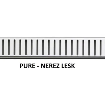 Alcadrain APZ4-1150 sprchový žlab s krycím roštem 115 cm 4316/PUR Krycí rošt: PURE
