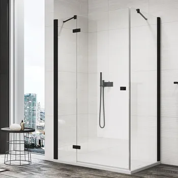 Ronal ANNEA AN13+ANT sprchový kout obdélníkový 100x90 cm Profil: Černá, Sklo: Hladké čiré, Rozměr: 100x90 cm