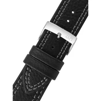 Řemínek na hodinky Kožený řemínek Morellato Futnet M 5484D14.892, černý - 24 mm