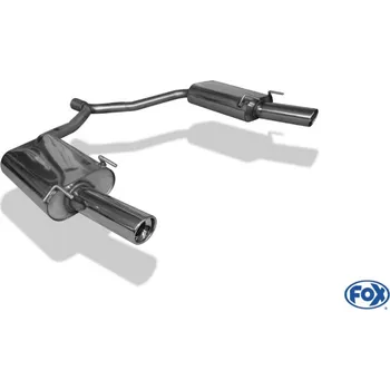 Tlumič výfuku Fox Sportauspuff koncový tlumič výfuku s koncovkou 1x90 Typ 17 na obou stranách pro Opel Vectra C s motorem 1.8 16V, 1.9 CDTI, 2.2, 2.2 DTi, 3.2 SLEVA 2%