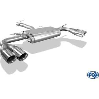 Tlumič výfuku Fox Sportauspuff koncový tlumič výfuku s koncovkou 2x90 Typ 25 na obou stranách pro BMW X4 F26 2014- s motorem 2.0, 2.0 D, 3.0 d, mimo M-paket SLEVA 2%