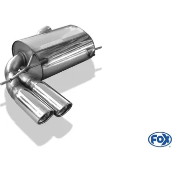 Tlumič výfuku Fox Sportauspuff koncový tlumič výfuku s koncovkou 2x90 Typ 17 pro Volkswagen Golf V s motorem 2.0 TDI SLEVA 2%