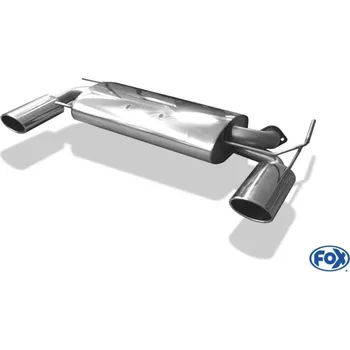 Tlumič výfuku Fox Sportauspuff koncový tlumič výfuku s koncovkou 140x90 Typ 32 na obou stranách pro Nissan Murano s motorem 3.5 SLEVA 2%