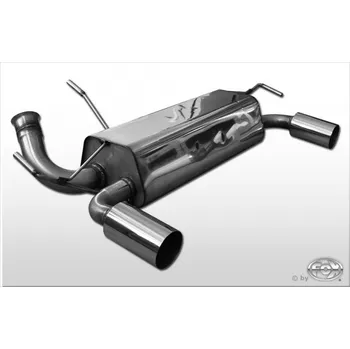 Tlumič výfuku Fox Sportauspuff koncový tlumič výfuku s koncovkou 1x90 Typ 10 na obou stranách pro Peugeot 206 RC s motorem 2.0 SLEVA 2%