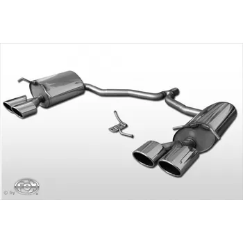 Tlumič výfuku Fox Sportauspuff koncový tlumič výfuku s koncovkou 2x115x85 Typ 32 na obou stranách pro Mercedes třída E C207 2009- s motorem 1.8, 2.2 D SLEVA 2%