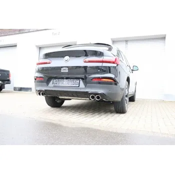 Tlumič výfuku Fox Sportauspuff koncový tlumič výfuku s koncovkou 2x80 Typ 25 na obou stranách pro BMW X4 G02 2018- s motorem 2.0 SLEVA 2%