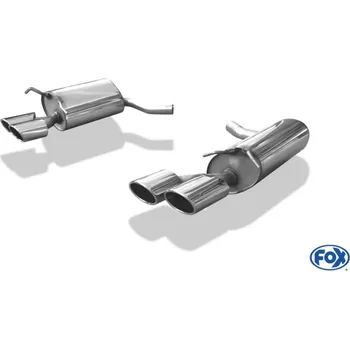 Tlumič výfuku Fox Sportauspuff koncový tlumič výfuku s koncovkou 2x115x85 Typ 32 na obou stranách pro Mercedes třída C 204 2007- s motorem 2.5, 3.0, 3.0 d, 3.5 SLEVA 2%