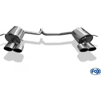 Tlumič výfuku Fox Sportauspuff koncový tlumič výfuku s koncovkou 2x115x85 Typ 32 na obou stranách pro Mercedes třída C 204 2007- s motorem 1.6, 1.8, 2.2 D, facelift, pro vozy s AMG-paketem SLEVA 2%