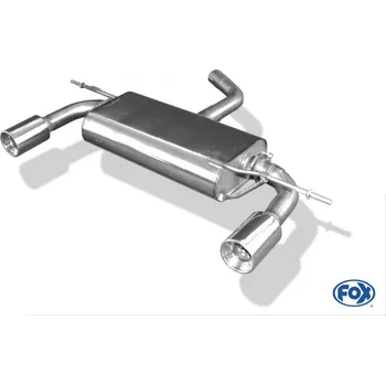 Tlumič výfuku Fox Sportauspuff koncový tlumič výfuku s koncovkou 1x90 Typ 13 na obou stranách pro Seat Altea s motorem 1.2 TSI, 1.4, 1.6, 1.6 TDI, 1.9 TDI, 2.0 FSI, 2.0 TDI SLEVA 2%