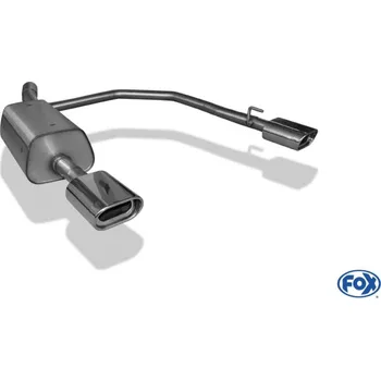 Tlumič výfuku Fox Sportauspuff koncový tlumič výfuku s koncovkou 135x80 Typ 53 na obou stranách pro Opel Astra G s motorem 1.8, 2.2, 2.2 DTi SLEVA 2%