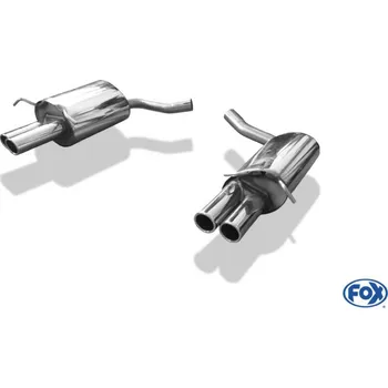 Tlumič výfuku Fox Sportauspuff koncový tlumič výfuku s koncovkou 2x70 Typ 16 na obou stranách pro Mercedes třída E A207 2009- s motorem 3.0 CDI, 3.5, 5.5, určeno pro Cabrio (A207) SLEVA 2%