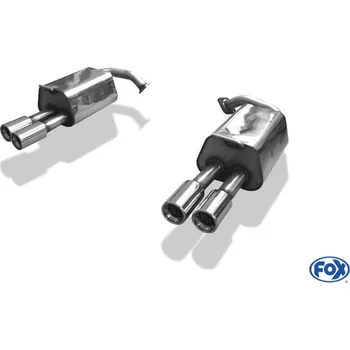 Tlumič výfuku Fox Sportauspuff koncový tlumič výfuku s koncovkou 2x80 Typ 13 na obou stranách pro Mazda 6 s motorem 2.0, 2.3 SLEVA 2%