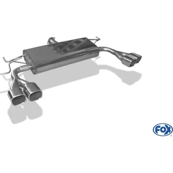 Tlumič výfuku Fox Sportauspuff koncový tlumič výfuku s koncovkou 2x88x79 Typ 70 na obou stranách pro Hyundai Tucson JM 2004-2010 s motorem 2.7 SLEVA 2%