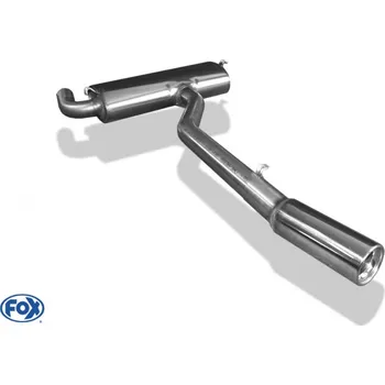 Tlumič výfuku Fox Sportauspuff koncový tlumič výfuku s koncovkou 1x80 Typ 13 pro Trabant Kbelwagen 60mm s motorem 1.0, průměr výf. vedení 60 mm SLEVA 2%