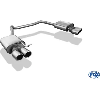 Tlumič výfuku Fox Sportauspuff koncový tlumič výfuku s koncovkou 2x90 Typ 16 na obou stranách pro Seat Leon 5F ST s motorem 1.4, 1.8, 2.0, 2.0 TDI SLEVA 2%