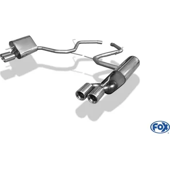 Tlumič výfuku Fox Sportauspuff koncový tlumič výfuku s koncovkou 2x80 Typ 13 na obou stranách pro Mercedes SL 230 s motorem 3.5, 5.5 SLEVA 2%