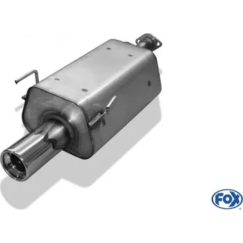 Tlumič výfuku Fox Sportauspuff koncový tlumič výfuku s koncovkou 1x90 Typ 13 pro Honda Civic VII s motorem EU5, EU6, EU7, EU8 SLEVA 2%