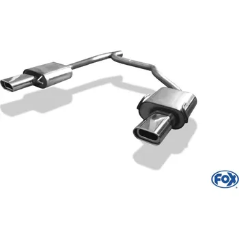 Tlumič výfuku Fox Sportauspuff koncový tlumič výfuku s koncovkou 135x80 Typ 53 na obou stranách pro Škoda Octavia 1Z s motorem 1.2, 1.4, 1.6, 1.8 TSI, 1.9 TDI, 2.0, 2.0 TDI SLEVA 2%
