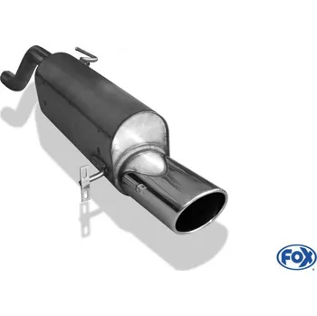 Tlumič výfuku Fox Sportauspuff koncový tlumič výfuku s koncovkou 129x106 Typ 44 pro Opel Corsa E s motorem 1.4 Turbo SLEVA 2%