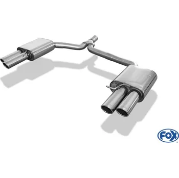 Tlumič výfuku Fox Sportauspuff s koncovkou 2x88x74 Typ 32 na obou stranách pro Audi A4 B8 2007- s motorem 1.8 TFSI, 2.0 TDI SLEVA 2%