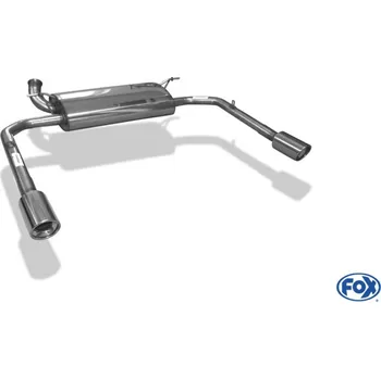 Tlumič výfuku Fox Sportauspuff koncový tlumič výfuku s koncovkou 1x90 Typ 17 na obou stranách pro Renault Laguna III s motorem 2.0, Grandtour SLEVA 2%