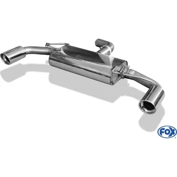 Tlumič výfuku Fox Sportauspuff koncový tlumič výfuku s koncovkou 1x90 Typ 17 na obou stranách pro Volkswagen Golf VI 2009- s motorem 1.2, 1.4, 1.6 TDI, 2.0 TDI (pouze Euro 3) SLEVA 2%