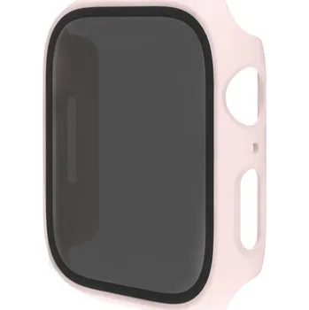 Pouzdro na mobilní telefon Pouzdro s tvrzeným Anti-Spy sklem pro Apple Watch 41mm - světle růžové