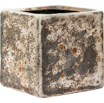 Květináč Baq Lava Cube Relic Rust Metal V 16 cm / D 16 cm