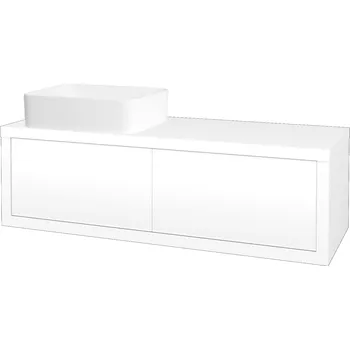 Koupelnový nábytek Dřevojas Koupelnová skříňka s umyvadlem - levá - STORM SZZ2 120 (umyvadlo Joy)