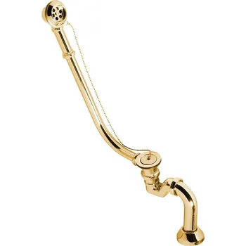 Sifon Polysan RETRO vanová souprava pro vnější instalaci, řetízek, včetně sifonu, zlato 71791