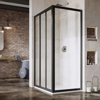 Ravak Supernova ASDP3+APSS sprchový kout obdélníkový 120x90 cm Profil: Černá, Sklo: Hladké čiré